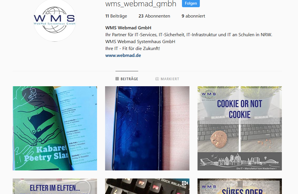 WMS jetzt auch auf Instagram